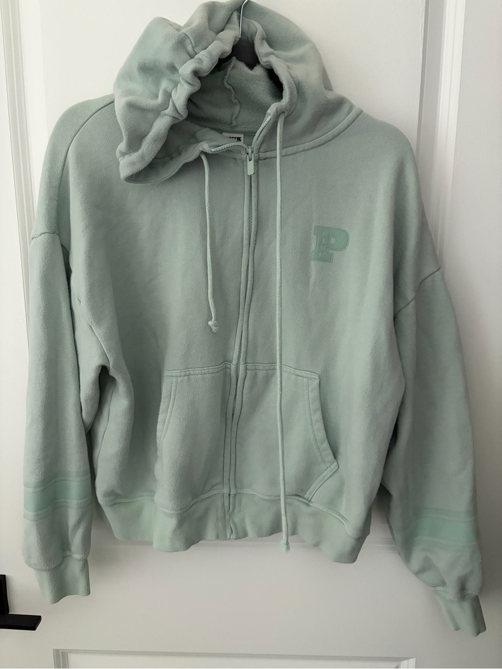 PINK Victoria's Secret Mint Green Zip-Up Hoodie